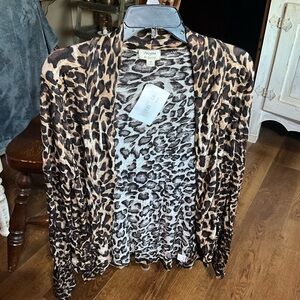 NWT Aleyna  xl leopard print shrug